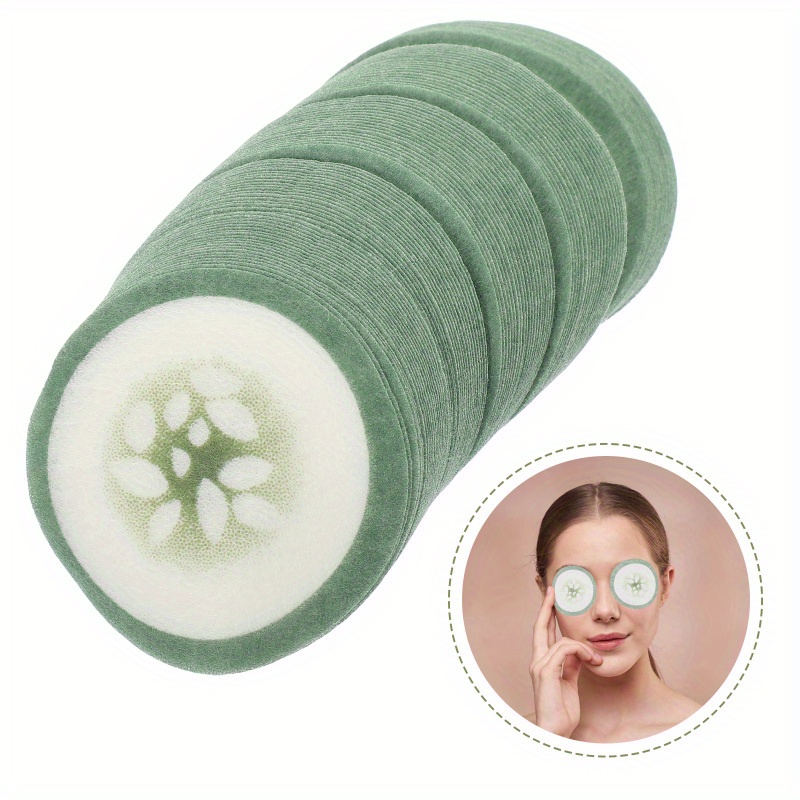 Luxury Skincare Tools - 100 個使い捨てアイマスク紙超薄型天然綿アイキュウリパッチ女性のためのスパアイカバーフェイシャルスキンケアツール