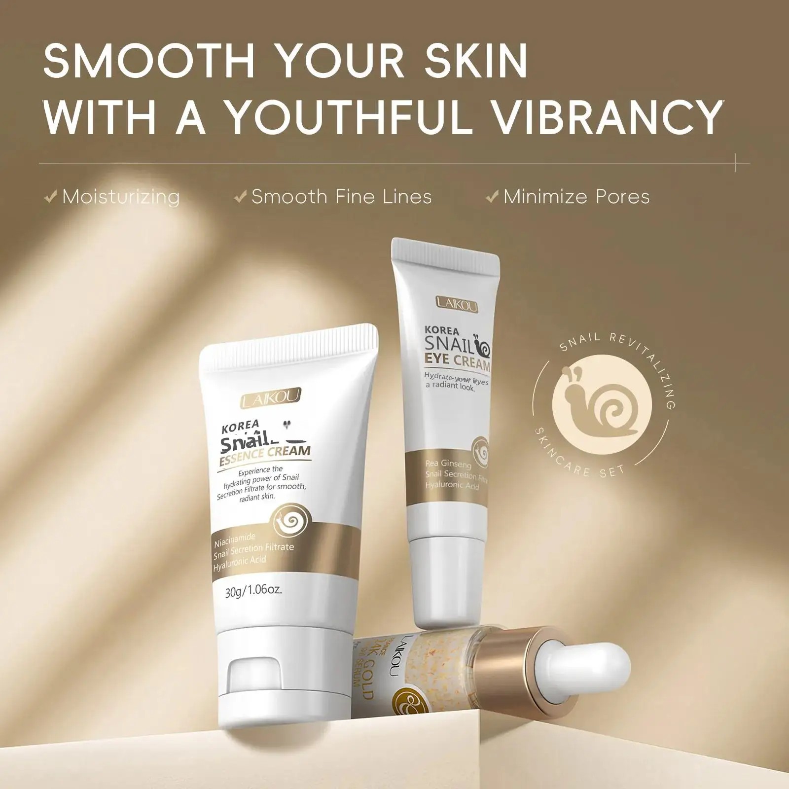 24Kゴールドスネイルリペアセラムアイクリームエッセンスセッ - Luxury Skincare Sets のレビューと価格