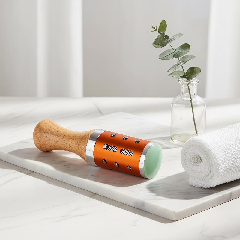 360 °   回転式翡翠灸刮痧棒　隆起ポイントマッサージツ - Luxury Skincare Tools のレビューと価格