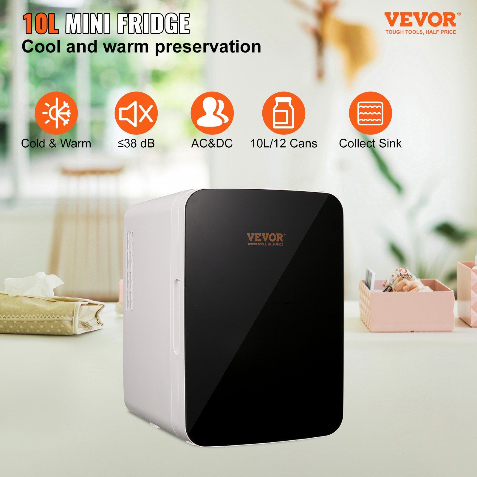 ミニ10リットル/12缶対応 ポータブル高級AC/DCクーラ - Luxury Skincare Fridge のレビューと価格